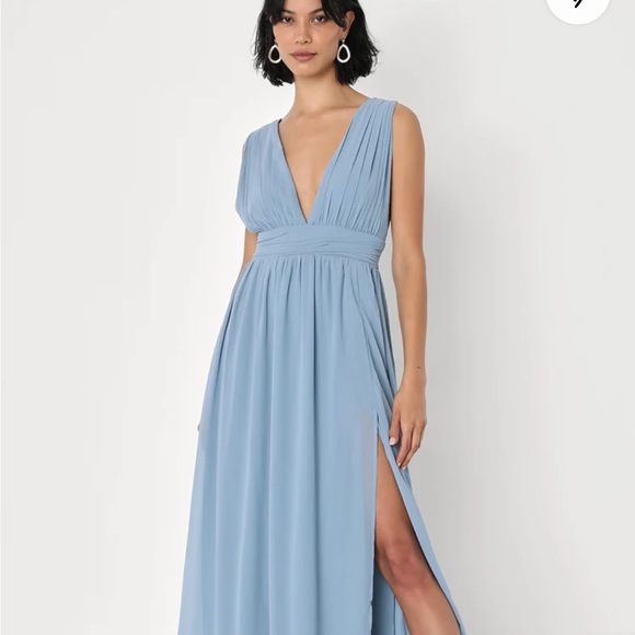 lulus dusty blue bridesmaid dresses Colette CL5105 Prom Dress - Red main image 1